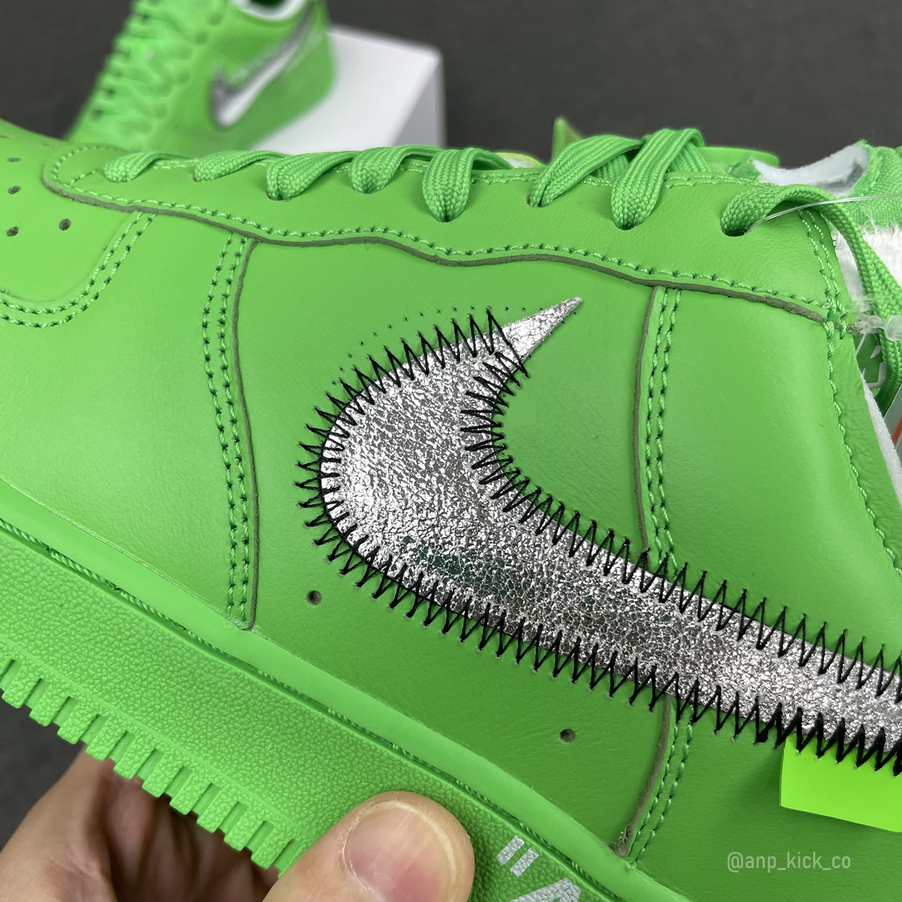 Off White Nike Air Force 1 Low Light Green (5) - newkick.vip